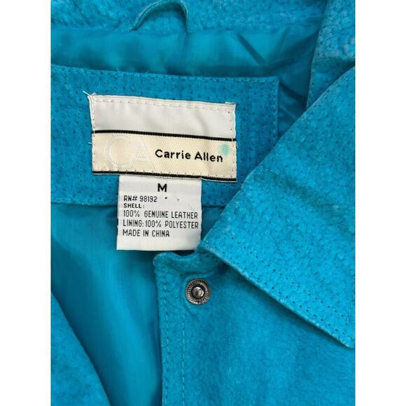 Carrie Allen Women's Genuine Suede Leather Button Front Jacket Size Medium - Picture 4 of 6